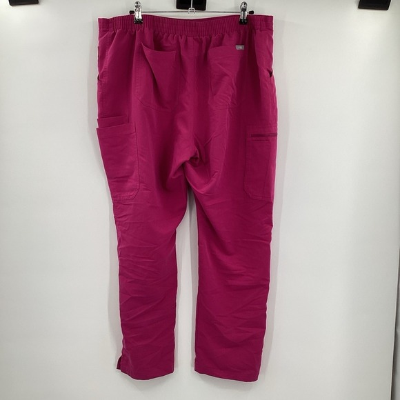 Ladies FIGS Yola Skinny Scrub‎ Pants - TW20000P - Raspberry - XL Petite - Picture 3 of 7